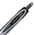 uni-ball Signo 207 Gel Pen, Retractable, Fine 0.5 mm, Black Ink, Smoke/Black Barrel, 4/Pack (61270)