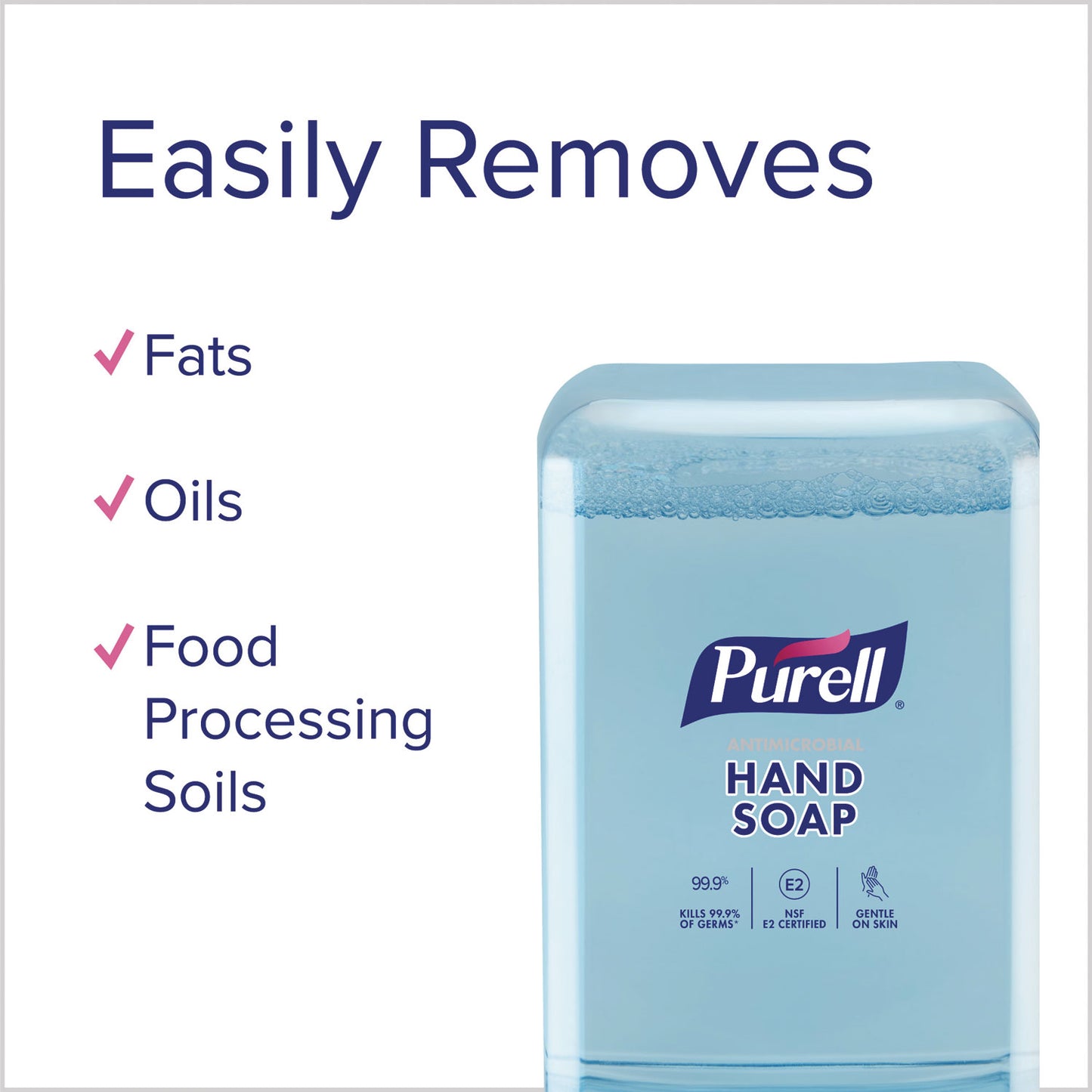 PURELL Antimicrobial Foaming Hand Soap Refill, For ES10 Dispensers, Fragrance-Free, 1,200 mL, 2/Carton (838302CT)