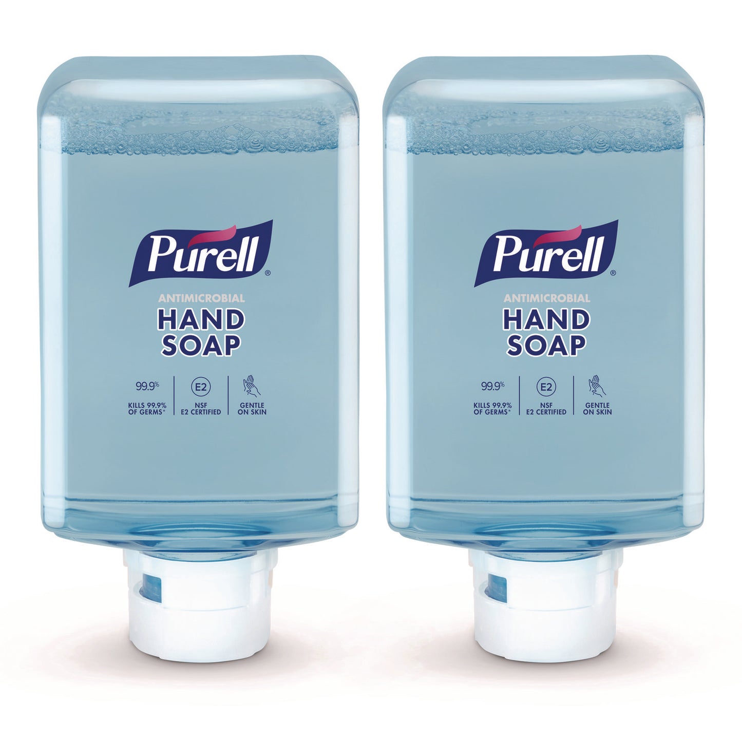 PURELL Antimicrobial Foaming Hand Soap Refill, For ES10 Dispensers, Fragrance-Free, 1,200 mL, 2/Carton (838302CT)