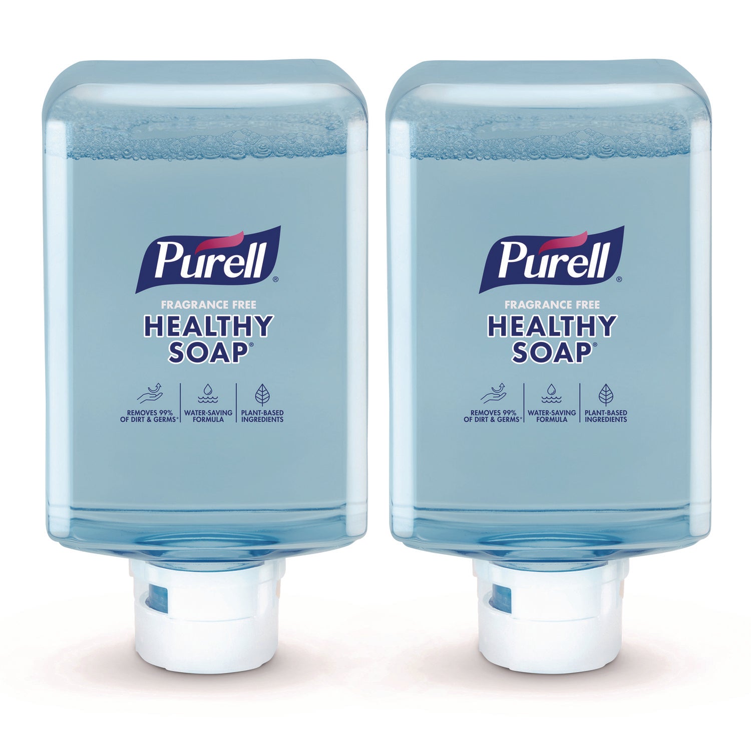 PURELL HEALTHY SOAP with CLEAN RELEASE Technology Refill, For ES10 Dispensers,  Fragrance-Free, 1,200 mL, 2/Carton (838502CT)