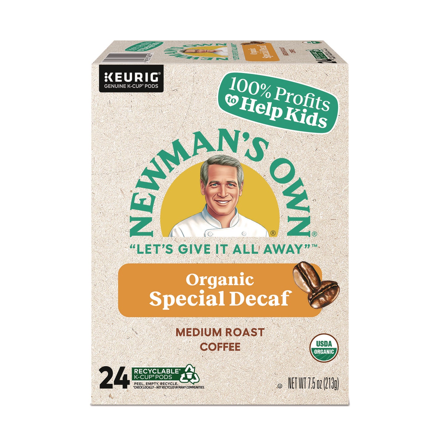 Newman's Own Organics Special Decaf K-Cups, 24/Box (4051)