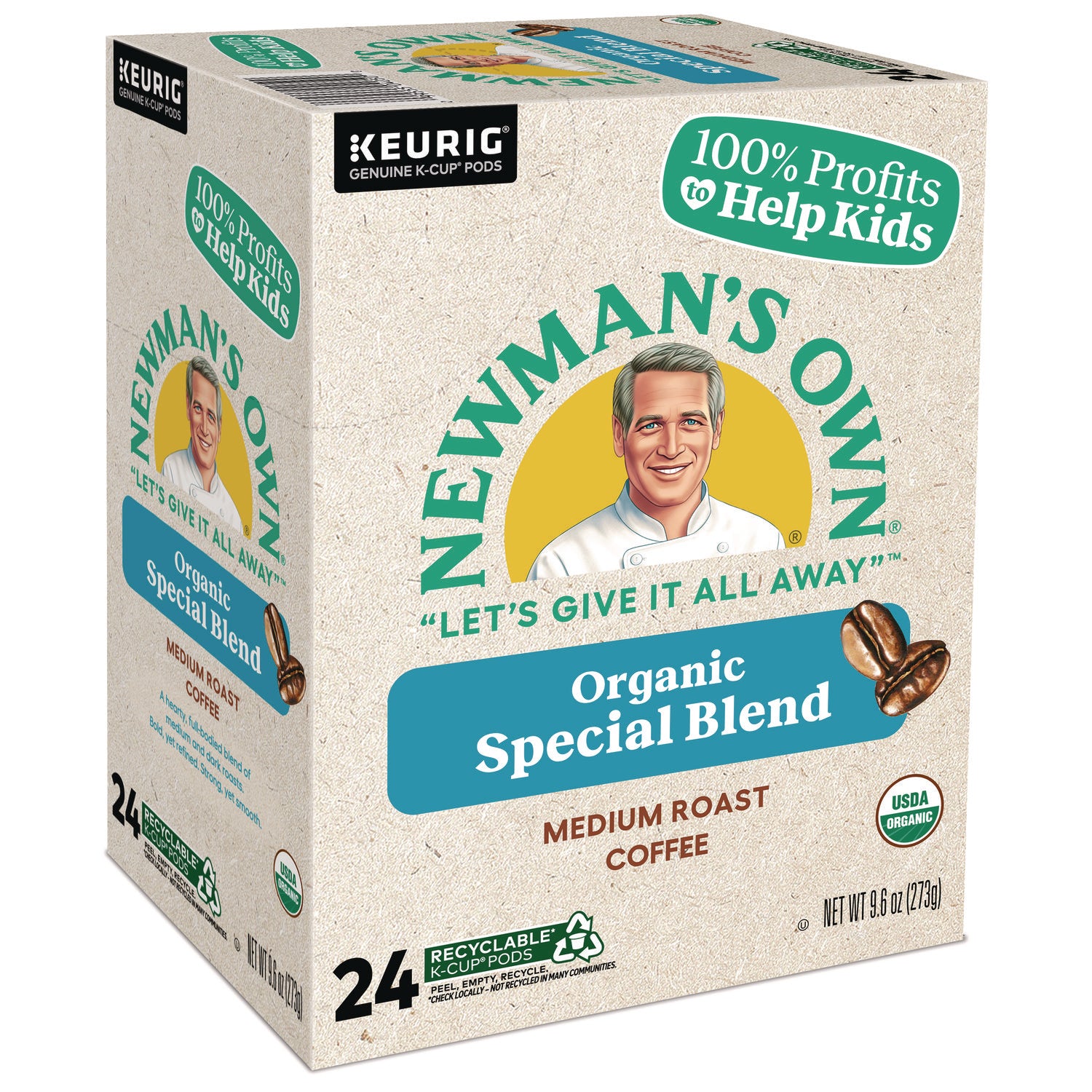 Newman's Own Organics Special Blend Coffee K-Cups, 24/Box (4050)