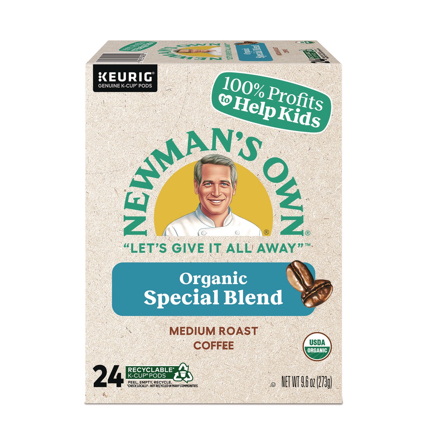 Newman's Own Organics Special Blend Coffee K-Cups, 24/Box (4050)