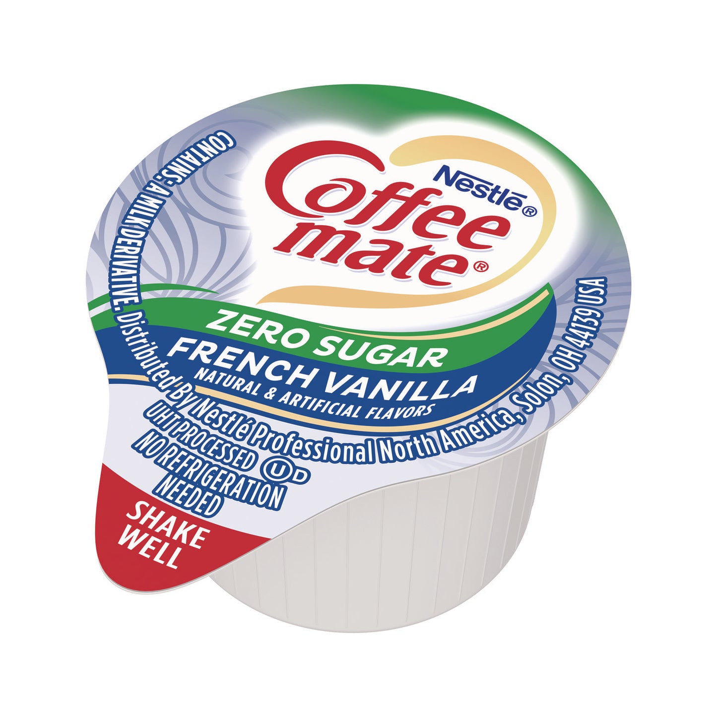 Coffee-mate Liquid Coffee Creamer, Zero Sugar French Vanilla, 0.38 oz Mini Cups, 50/Box, 4 Boxes/Carton, 200 Total/Carton (91757CT)