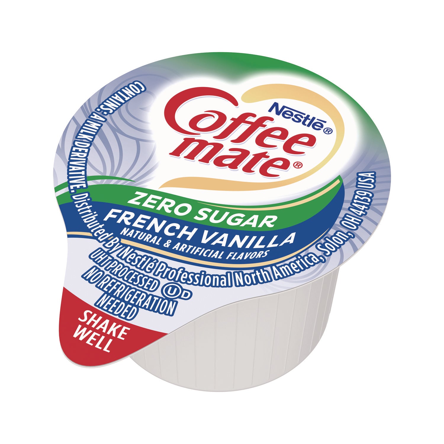 Coffee-mate Liquid Coffee Creamer, Zero Sugar French Vanilla, 0.38 oz Mini Cups, 50/Box, 4 Boxes/Carton, 200 Total/Carton (91757CT)