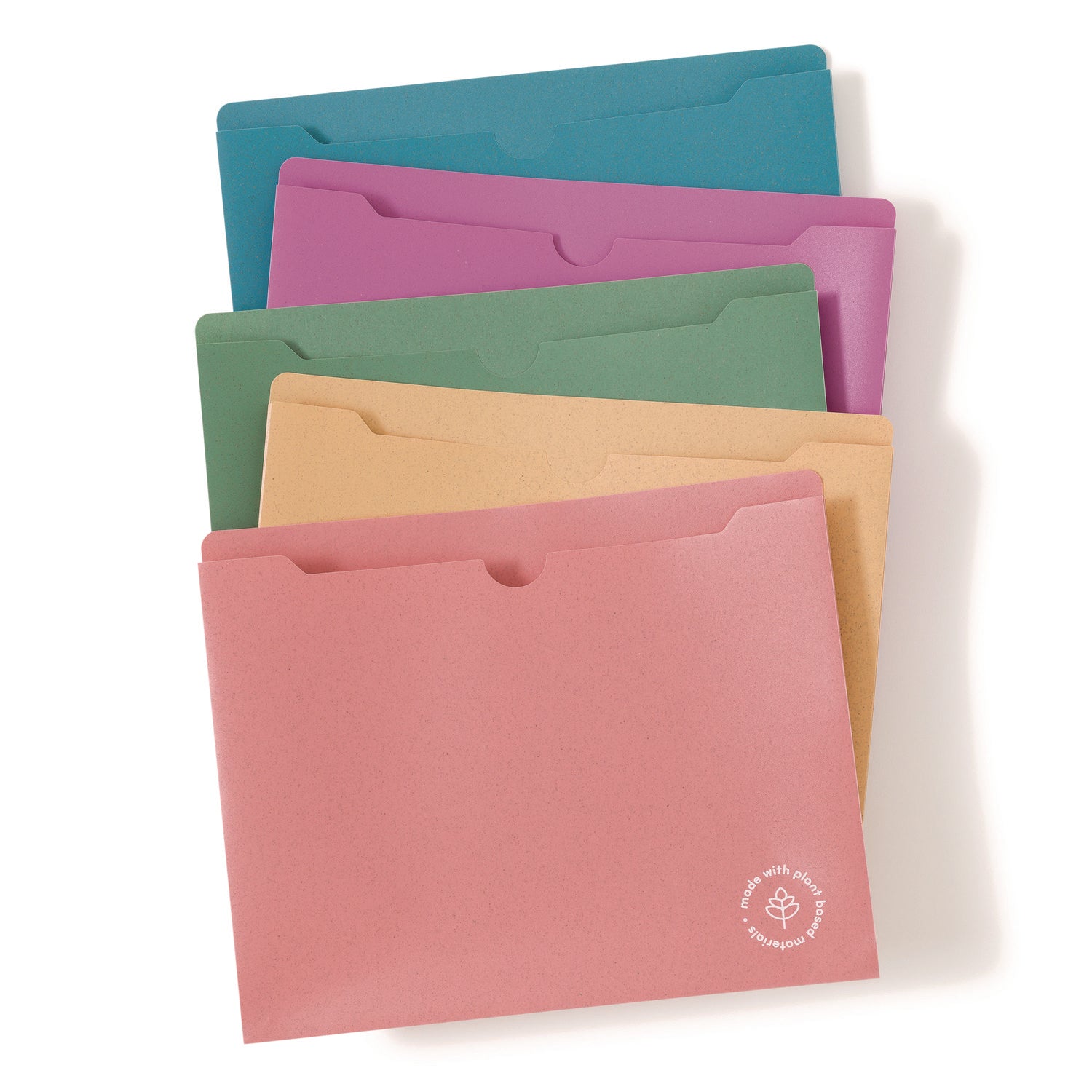 U Brands U-Eco Poly File Jackets, Straight Tab, Letter Size, Assorted, 10/Pack (6595U0112)