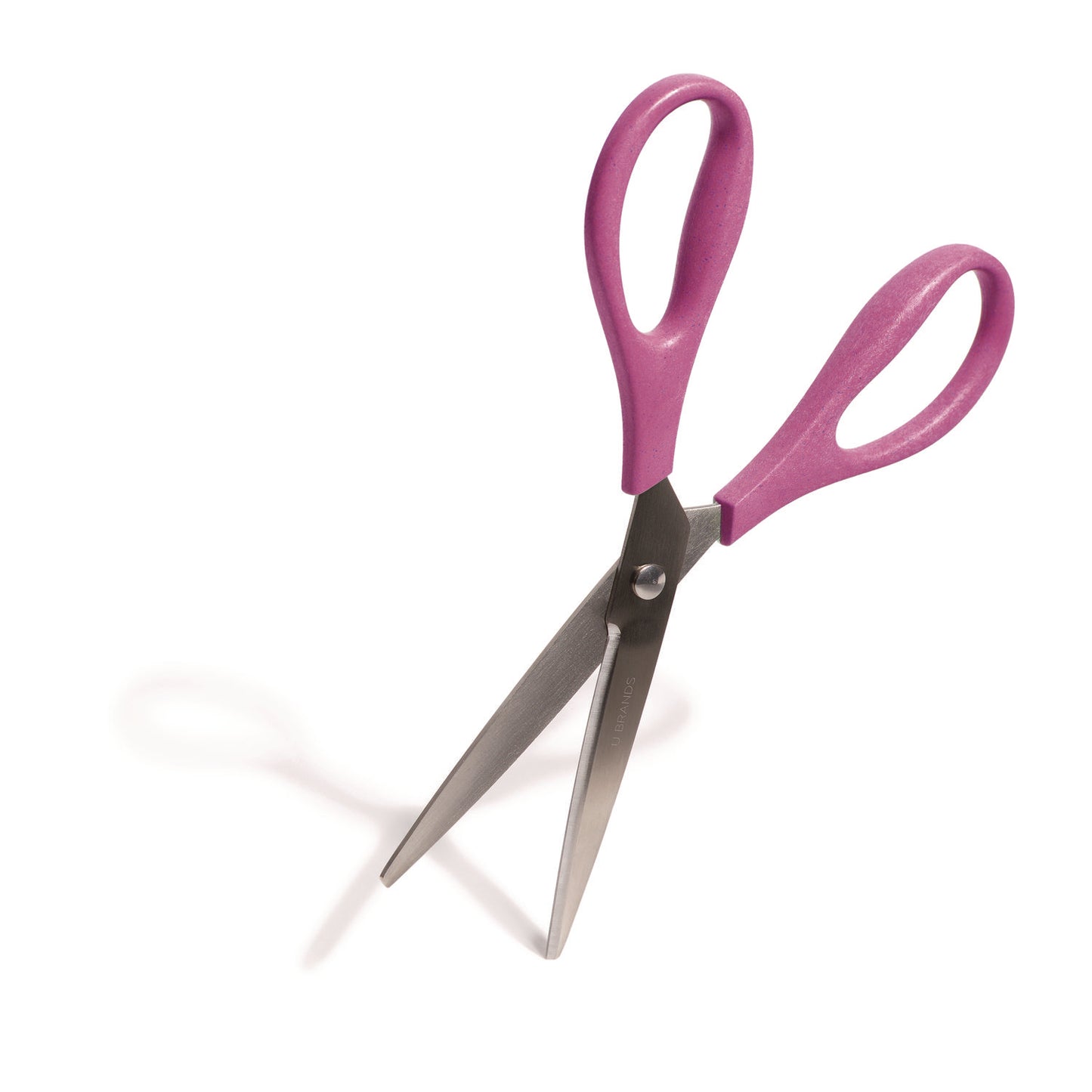 U Brands U-Eco Scissors, 9.45" Long, 3" Cut Length, Straight Assorted Color Handles, 3/Pack (6607U0124)