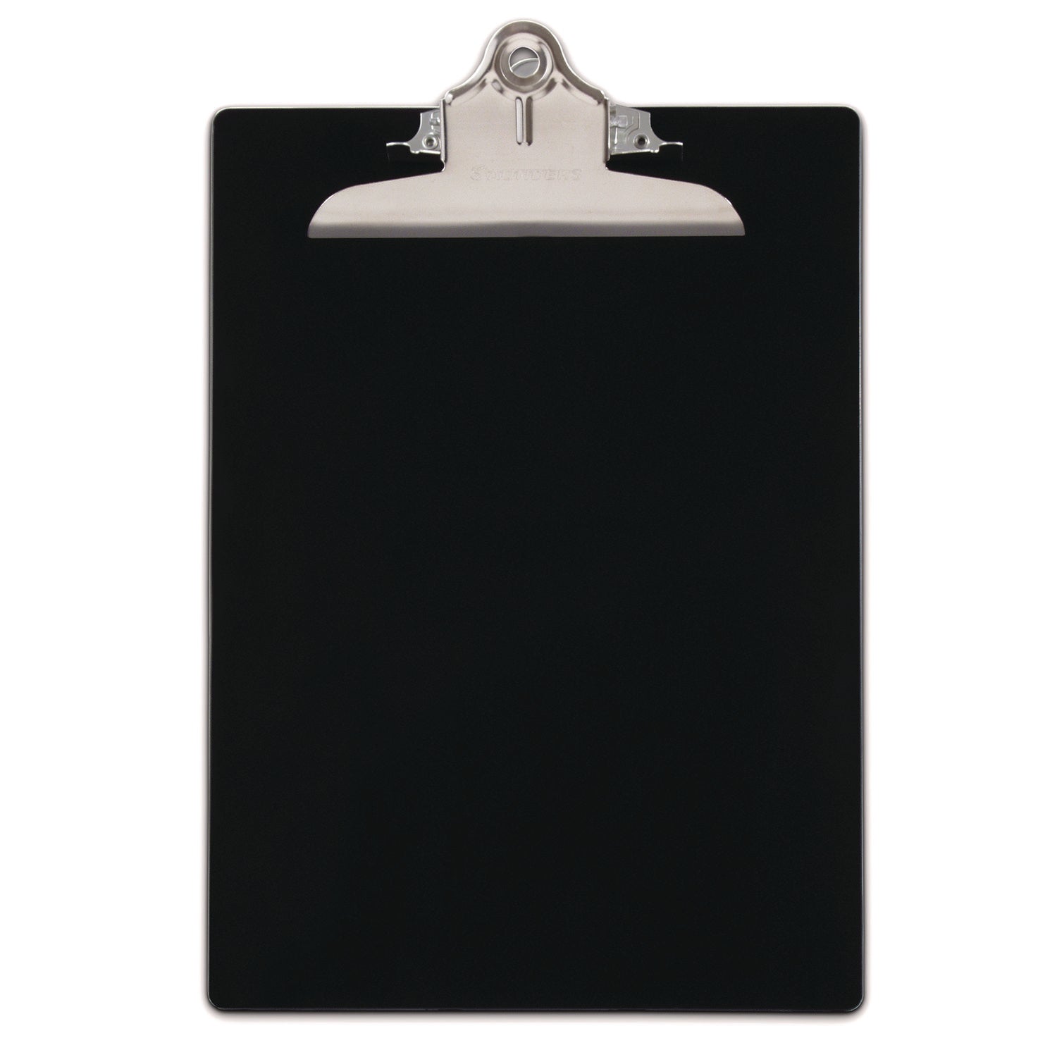 Saunders Recycled Plastic Clipboard with Ruler Edge, 1" Clip Capacity, Holds 8.5 x 11 Sheets, Black (21603)