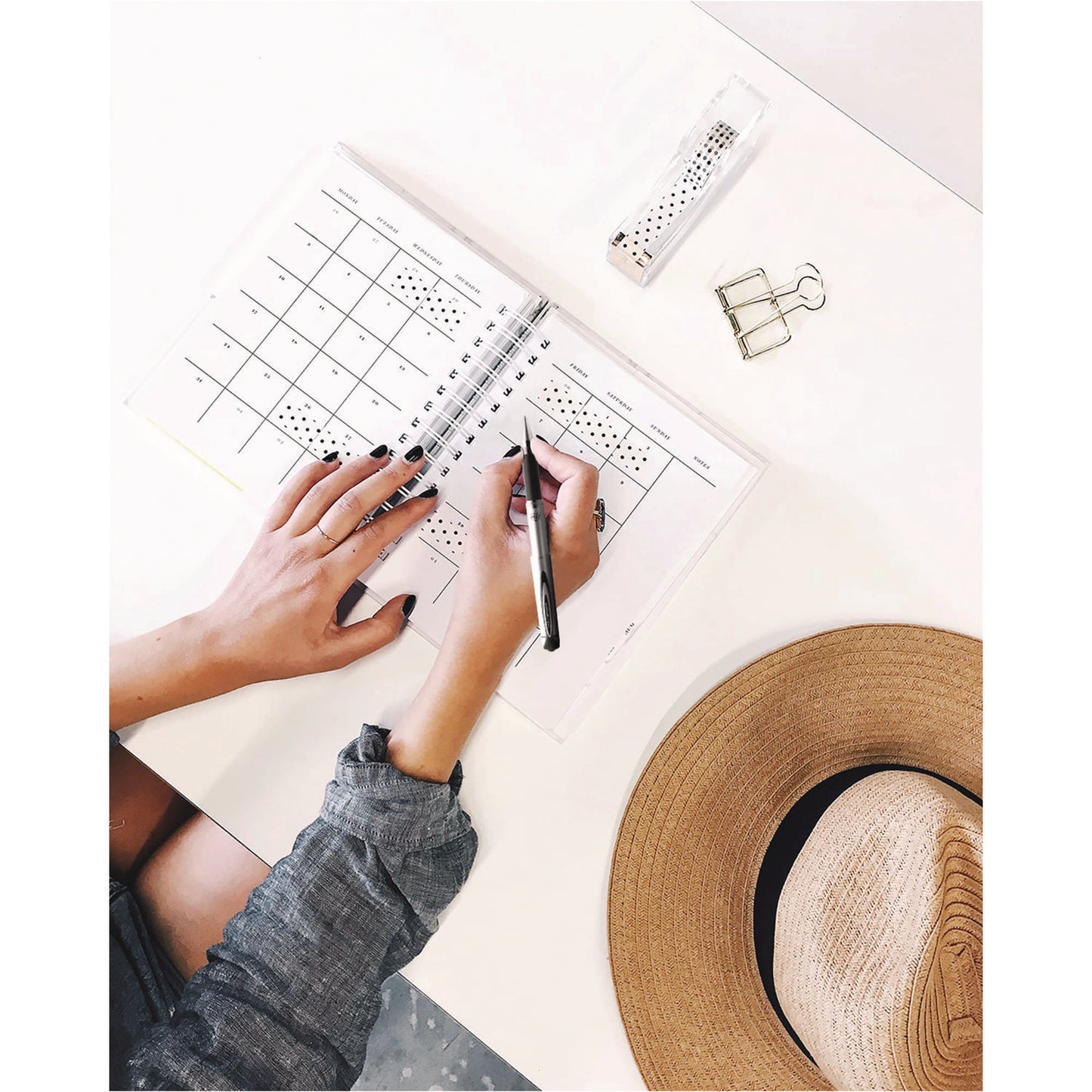 uni-ball 207 Impact Gel Pen, Stick, Bold 1 mm, Blue Ink, Silver/Black/Blue Barrel (65801)