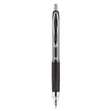 uni-ball Signo 207 Gel Pen, Retractable, Medium 0.7 mm, Black Ink, Smoke/Black Barrel, Dozen (33950)