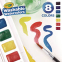 Crayola Washable Watercolor Paint, 8 Assorted Colors, Palette Tray (530525)