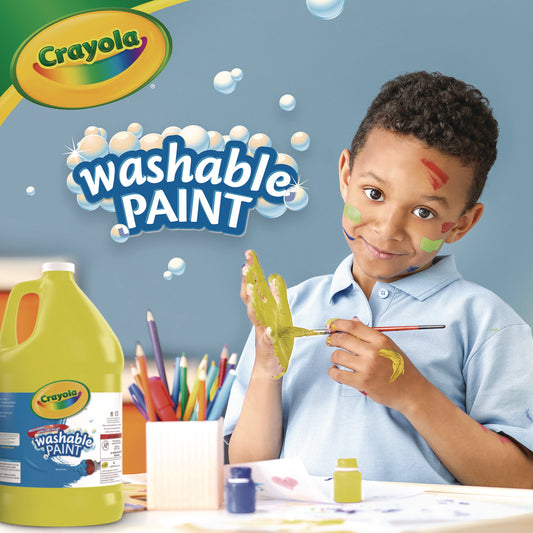 Crayola Washable Paint, Yellow, 1 gal Bottle (542128034)