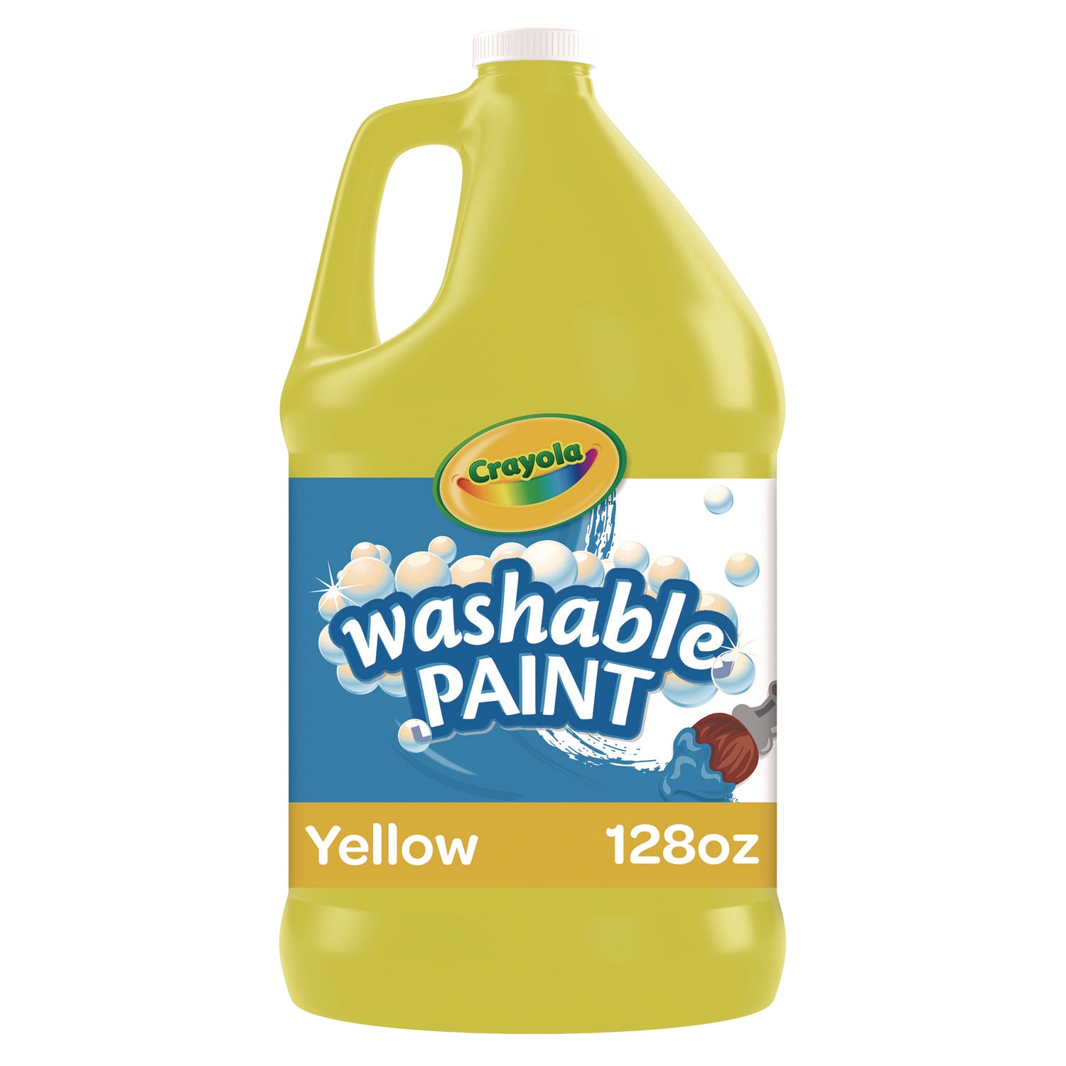 Crayola Washable Paint, Yellow, 1 gal Bottle (542128034)