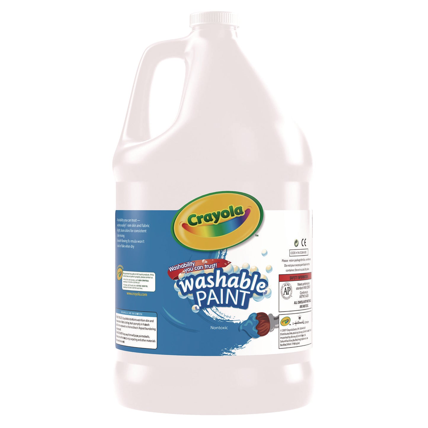 Crayola Washable Paint, White, 1 gal Bottle (542128053)