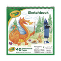 Crayola Animal Animations Wirebound Sketchpad, Unruled, Gold/Green Cover, 40 White 9 x 9 Sheets (993404)