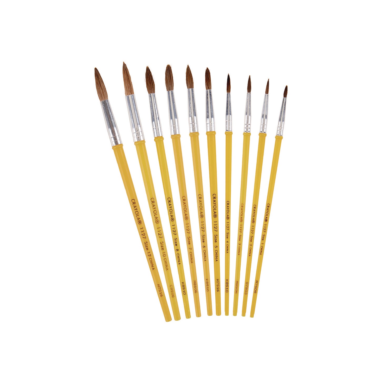 Crayola Watercolor Brush Set, Size 2, Camel-Hair Blend, Round Profile, 3/Pack (051127002)