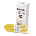 Crayola Broad Line Washable Markers, Broad Bullet Tip, Yellow, 12/Box (587800034)