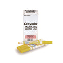 Crayola Broad Line Washable Markers, Broad Bullet Tip, Yellow, 12/Box (587800034)