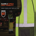 ergodyne GloWear 8210Z Hi-Vis Class 2 Mesh Vest, Small to Medium, Lime (23013)
