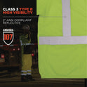 ergodyne GloWear 8315BA Class 3 Hi-Vis Breakaway Safety Vest, Small to Medium, Lime (23053)