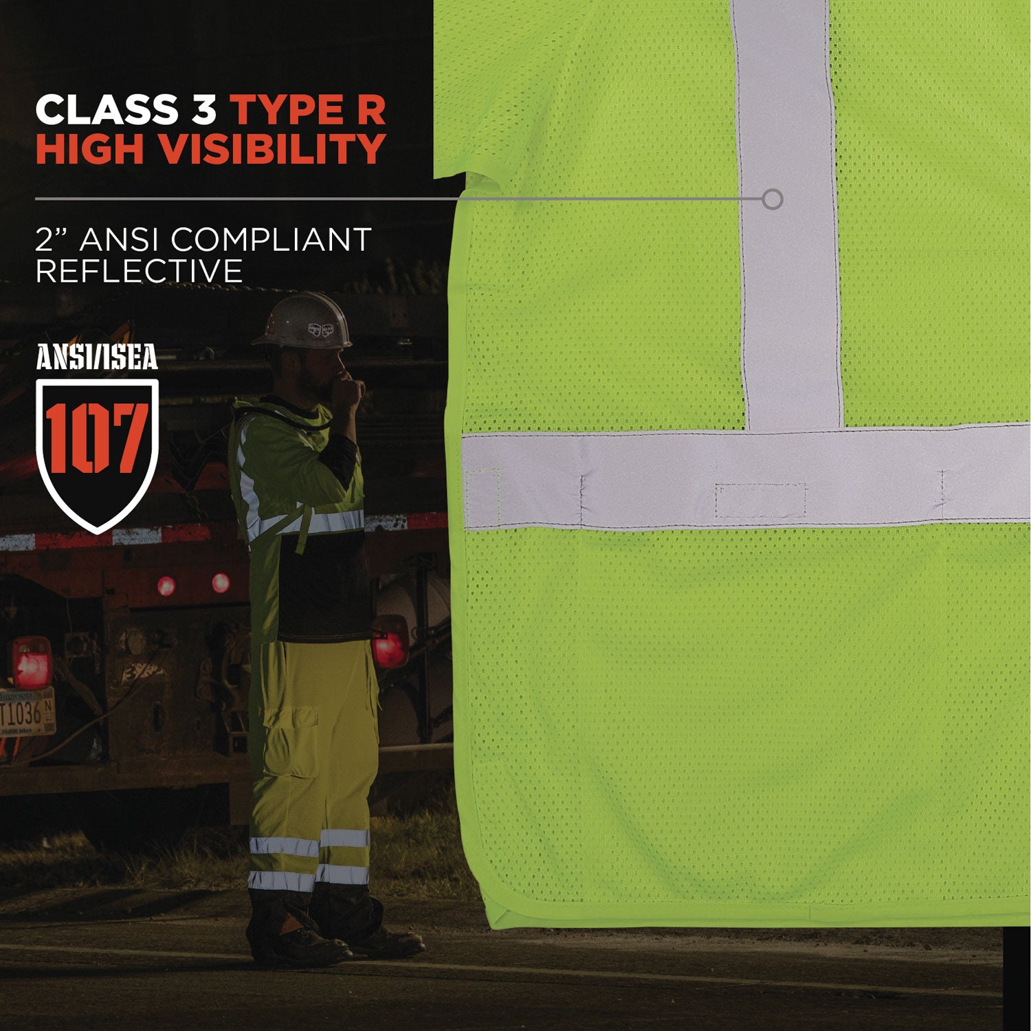 ergodyne GloWear 8315BA Class 3 Hi-Vis Breakaway Safety Vest, Small to Medium, Lime (23053)