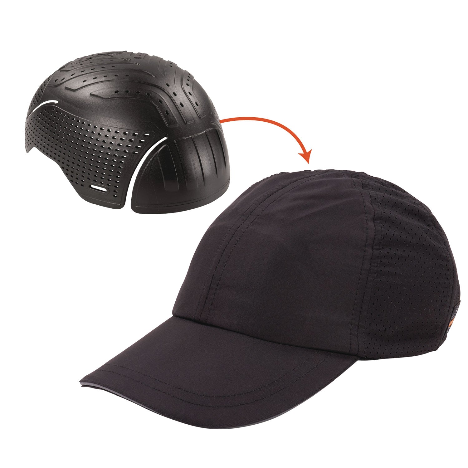 ergodyne Skullerz 8947 Lightweight Baseball Hat and Bump Cap Insert, Medium/Large, Black (23451)