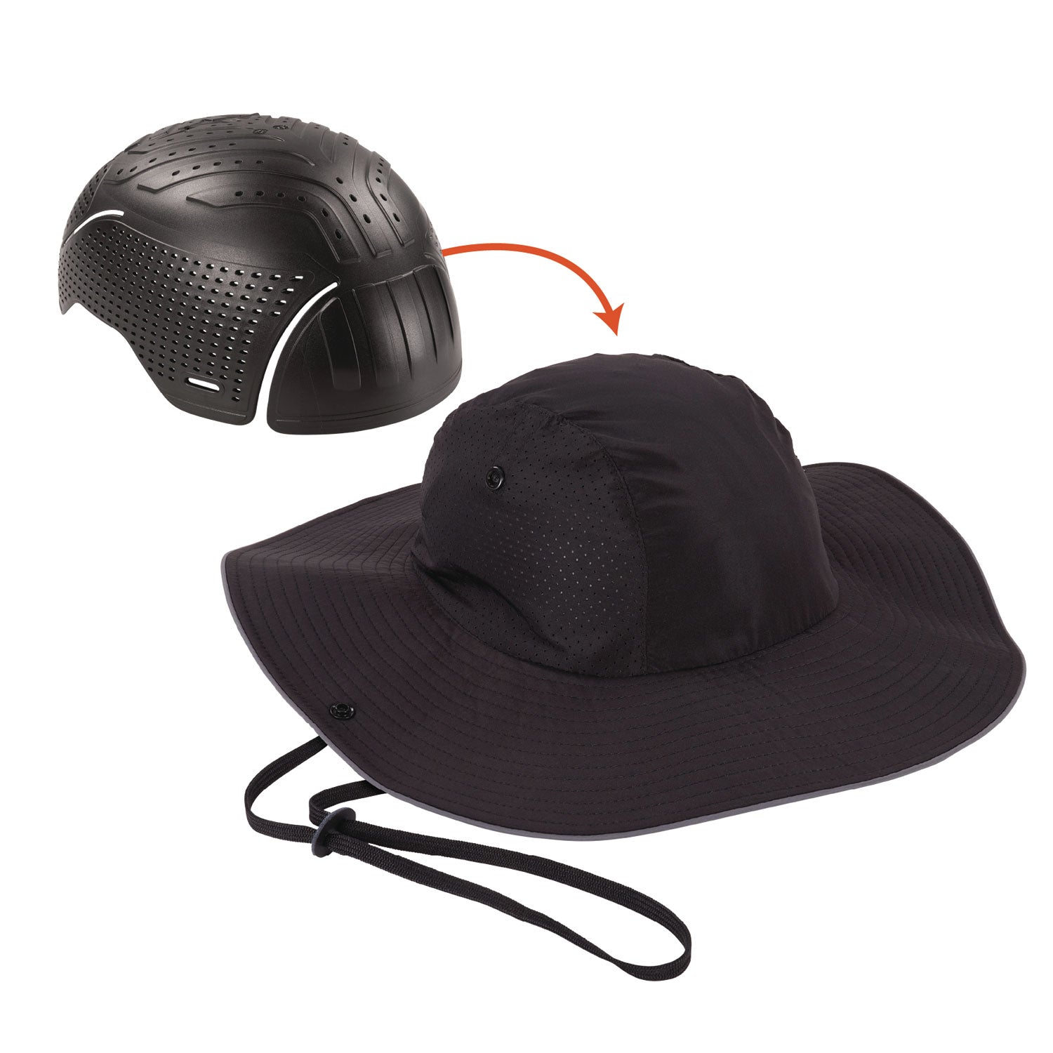 ergodyne Skullerz 8957 Lightweight Ranger Hat and Bump Cap Insert, X-Small/Small, Black (23459)