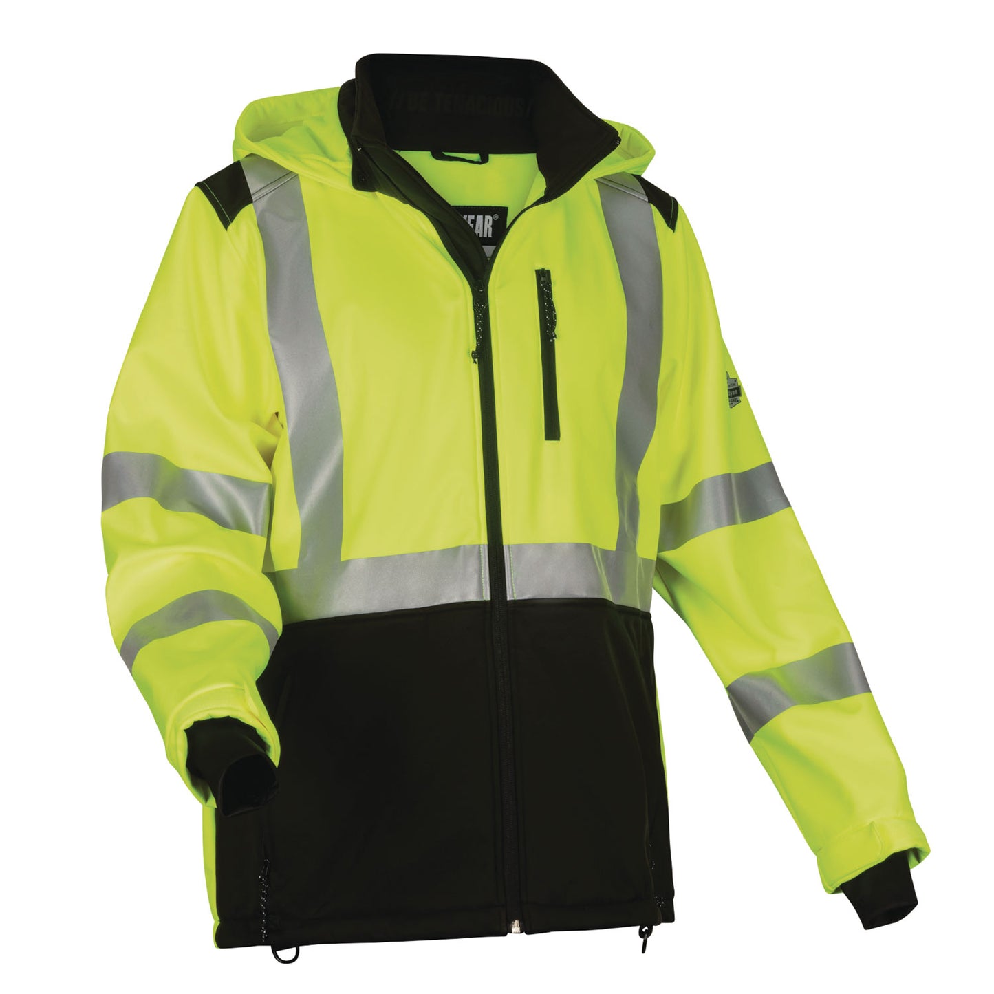 ergodyne GloWear 8353 Class 3 Hi-Vis Softshell Water-Resistant Jacket, Small, Lime (23522)