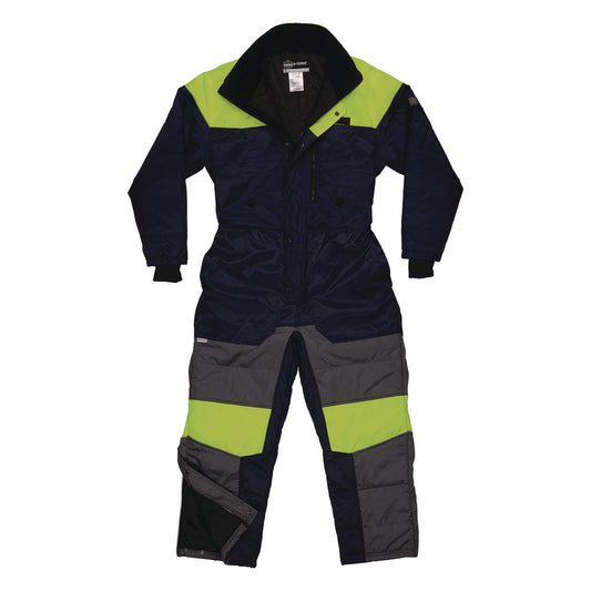 ergodyne N-Ferno 6475 Insulated Freezer Coverall, Medium, Navy (41243)