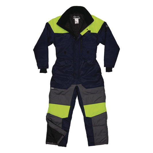 ergodyne N-Ferno 6475 Insulated Freezer Coverall, Large, Navy (41244)