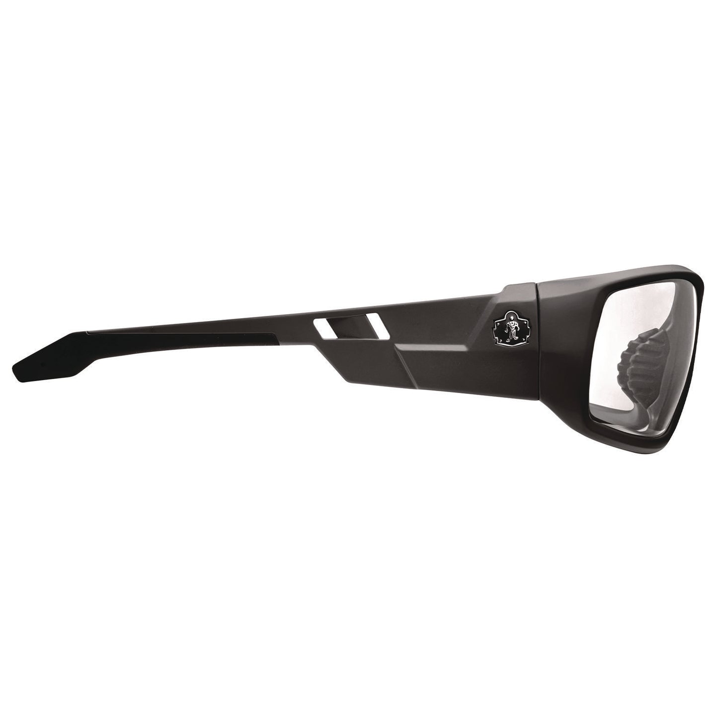 ergodyne Skullerz ODIN Anti-Scratch and Enhanced Anti-Fog Safety Glasses, Black Nylon Impact Frame, Clear Polycarbonate Lens (50405)