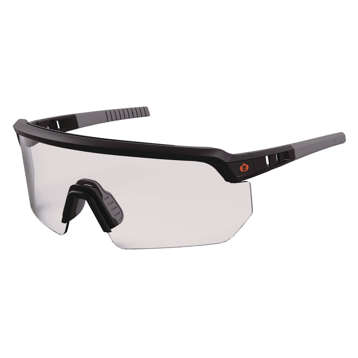 ergodyne Skullerz AEGIR Safety Glasses, Matte Black Nylon Impact Frame, Clear Polycarbonate Lens (55001)