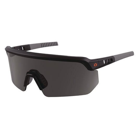 ergodyne Skullerz AEGIR Safety Glasses, Matte Black Nylon Impact Frame, Smoke Polycarbonate Lens (55005)