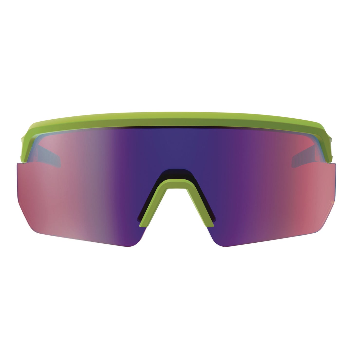 ergodyne Skullerz AEGIR Anti-Scratch/Anti-Fog Safety Glasses, Lime Nylon Impact Frame, Purple Mirror Polycarbonate Lens (55016)