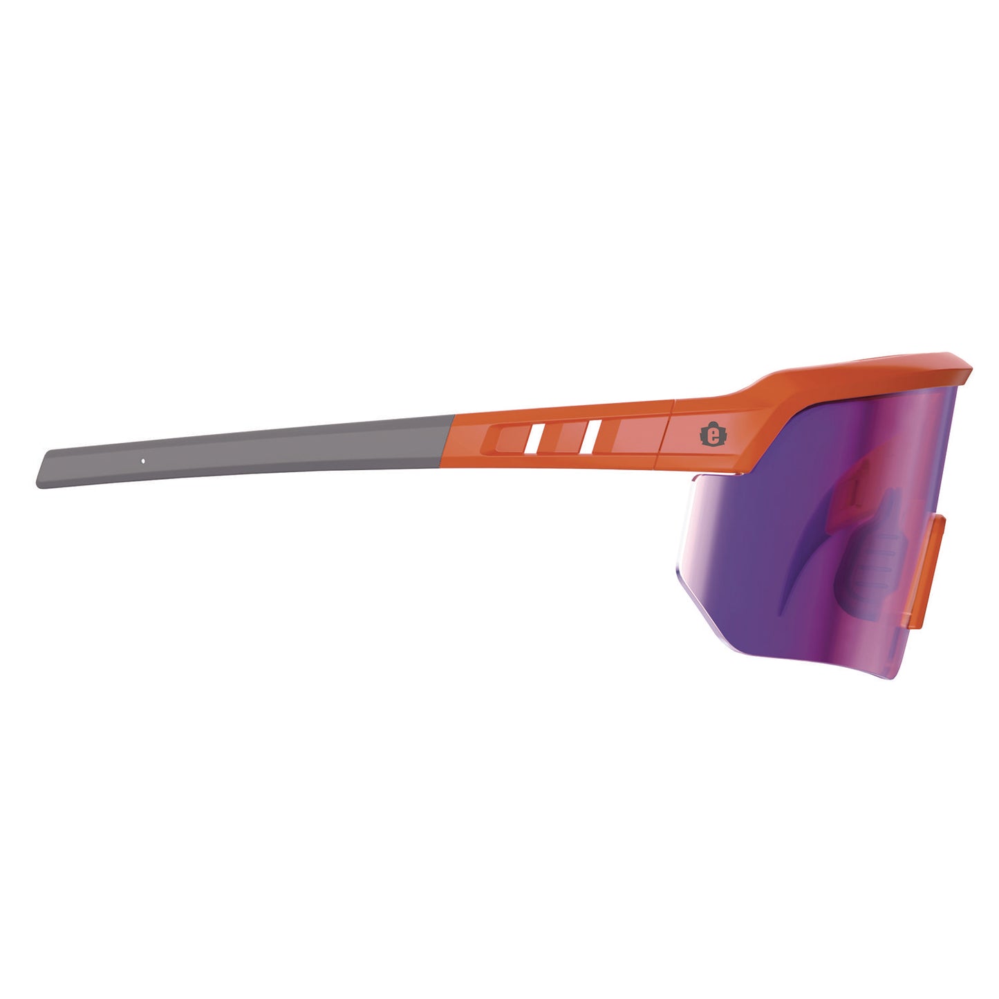 ergodyne Skullerz AEGIR Safety Glasses, Mirrored Lenses, Orange Nylon Impact Frame, Purple Mirror Polycarbonate Lens (55019)