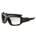 ergodyne Skullerz LOKI Anti-Scratch/Anti-Fog Convertible Safety Spoggles with Strap, Matte Black Frame, Clear Polycarbonate Lens (56005)