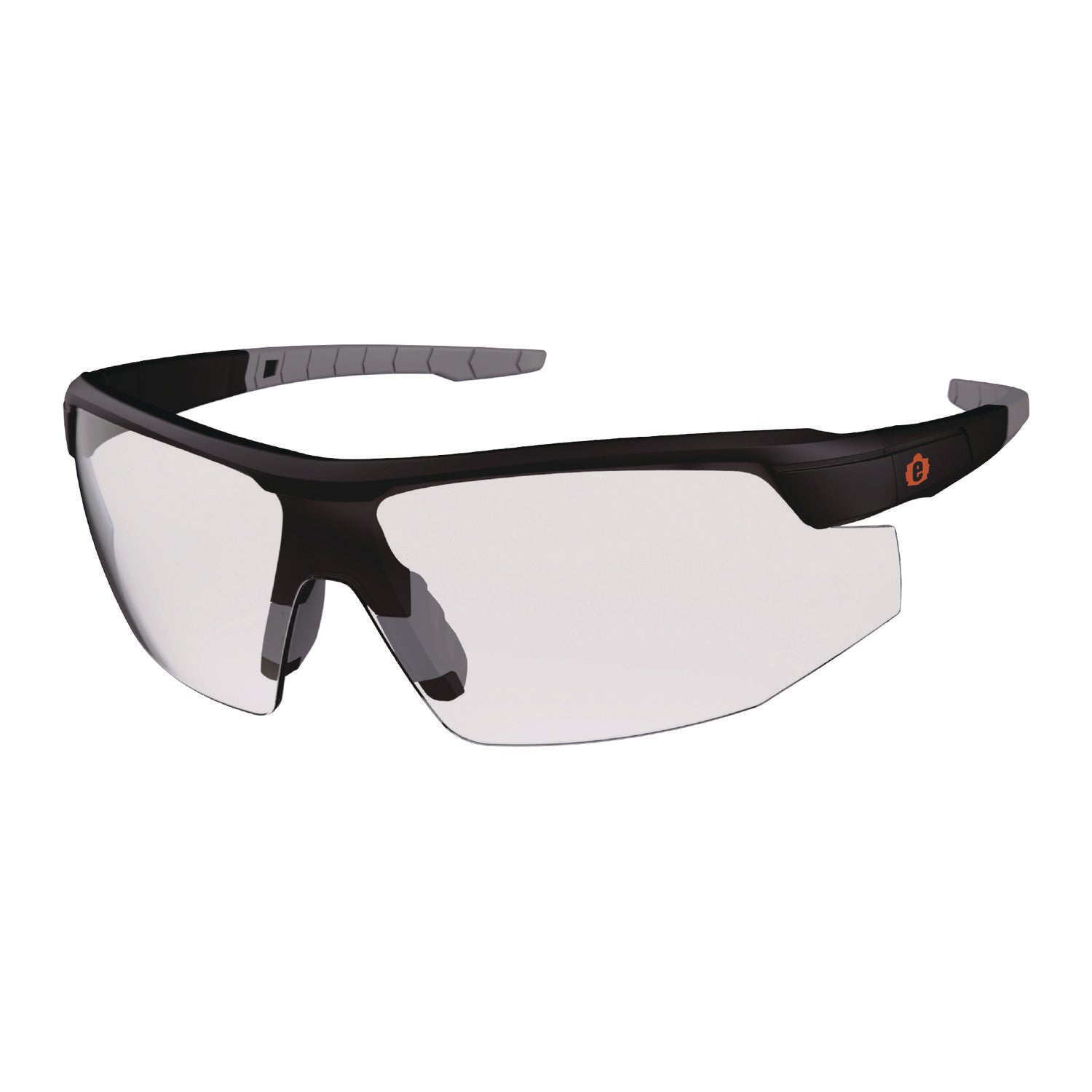 ergodyne Skullerz SKOLL Anti-Scratch/Anti-Fog Safety Glasses, Matte Black Nylon Impact Frame, Clear Polycarbonate Lens (59005)