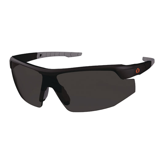 ergodyne Skullerz SKOLL Anti-Scratch/Anti-Fog Safety Glasses, Matte Black Nylon Impact Frame, Smoke Polycarbonate Lens (59035)