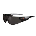 ergodyne Skullerz SAGA Anti-Scratch/Enhanced Anti-Fog Safety Glasses, Matte Black Frameless, Smoke Polycarbonate Lens (59135)