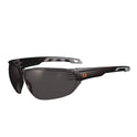 ergodyne Skullerz VALI Anti-Scratch/Enhanced Anti-Fog Safety Glasses, Matte Black Frameless, Smoke Polycarbonate Lens (59235)