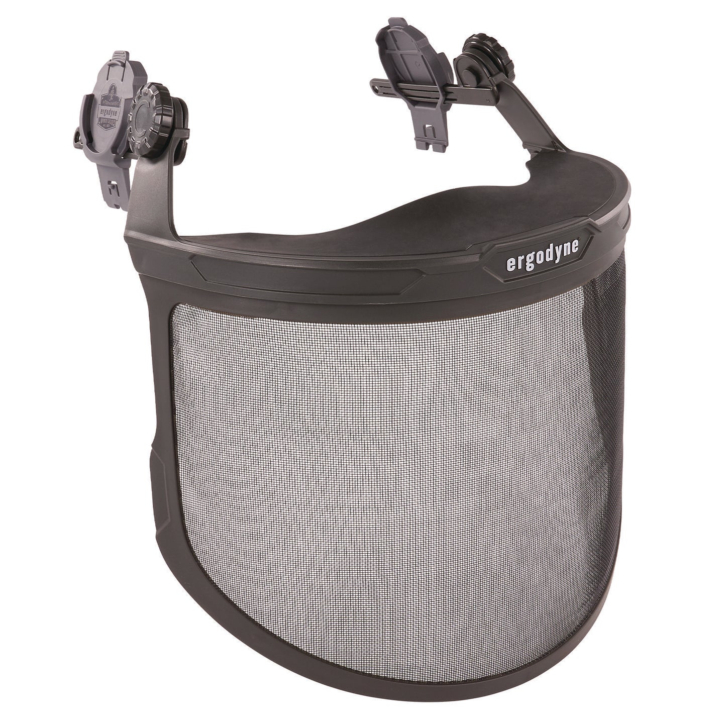 ergodyne Skullerz 8989 Mesh Face Shield with Adapter for Hard Hat and Safety Helmet, Gray (60247)