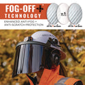 ergodyne Skullerz 8998 Anti-Scratch/Anti-Fog Face Shield Replacement for Full Brim Hard Hat, Smoke Lens (60252)