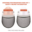 ergodyne Skullerz 8999 Mesh Face Shield Replacement for Hard Hat and Safety Helmet, Black (60253)