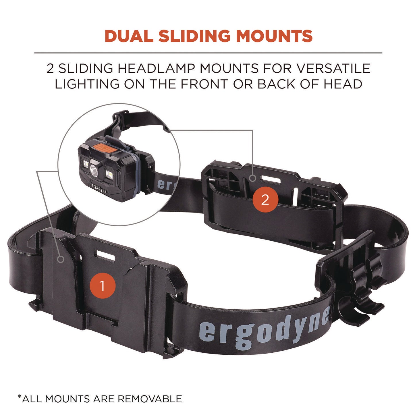 ergodyne Skullerz 8979 Headband Light Mount with Silicone Strap (60291)