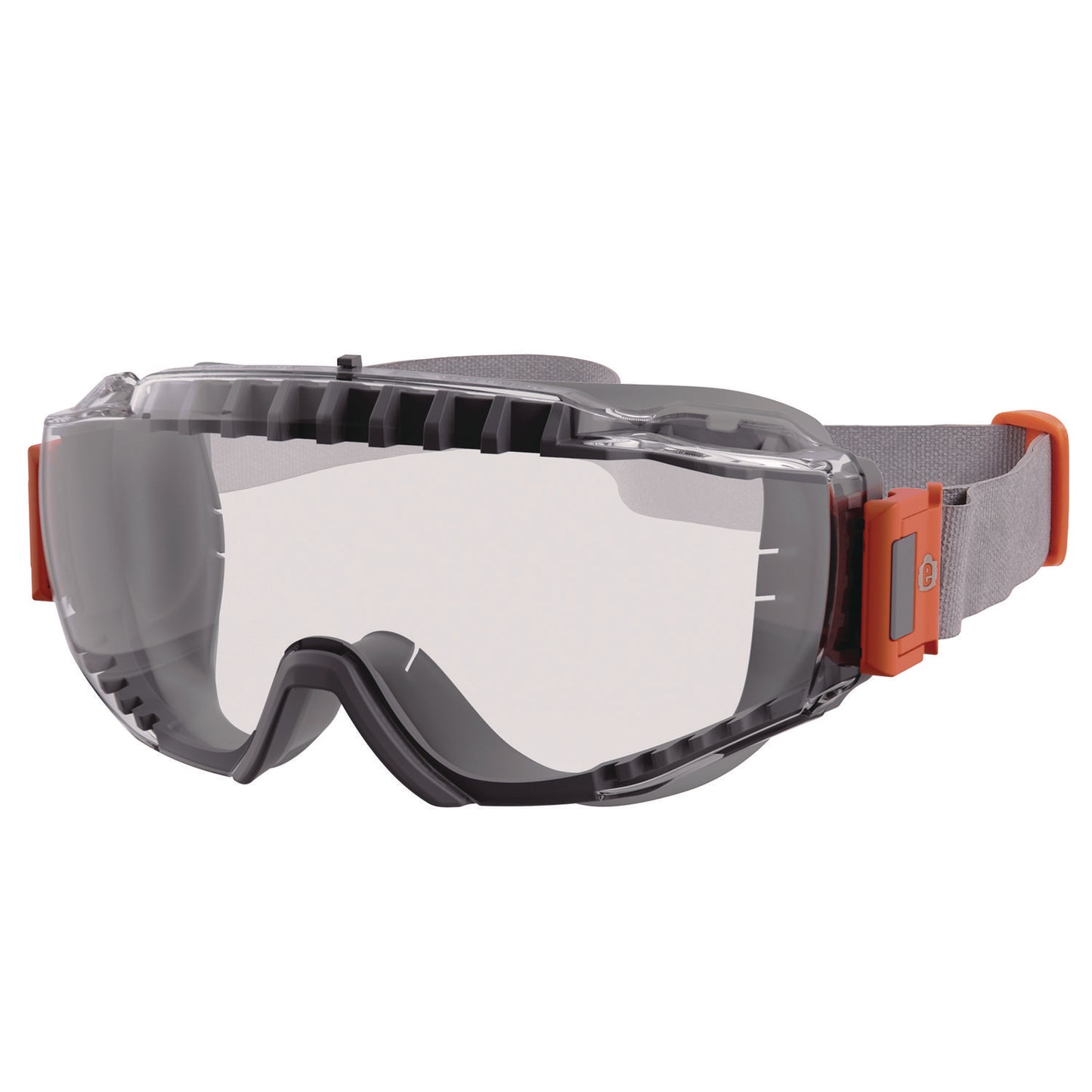 ergodyne Skullerz MODI OTG Anti-Scratch and Enhanced Anti-Fog Safety Goggles with Neoprene Strap, Clear Lens (60302)