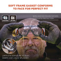 ergodyne Skullerz ARKYN Anti-Scratch and Enhanced Anti-Fog Safety Goggles with Elastic Strap, Clear (60308)