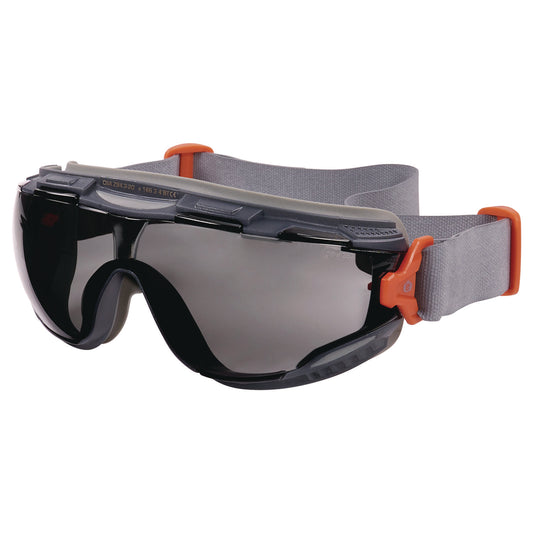 ergodyne Skullerz ARKYN Anti-Scratch and Enhanced Anti-Fog Safety Goggles with Neoprene Strap, Smoke (60311)