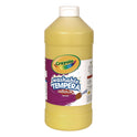 Crayola Artista II Washable Tempera Paint, Yellow, 32 oz Bottle (543132034)