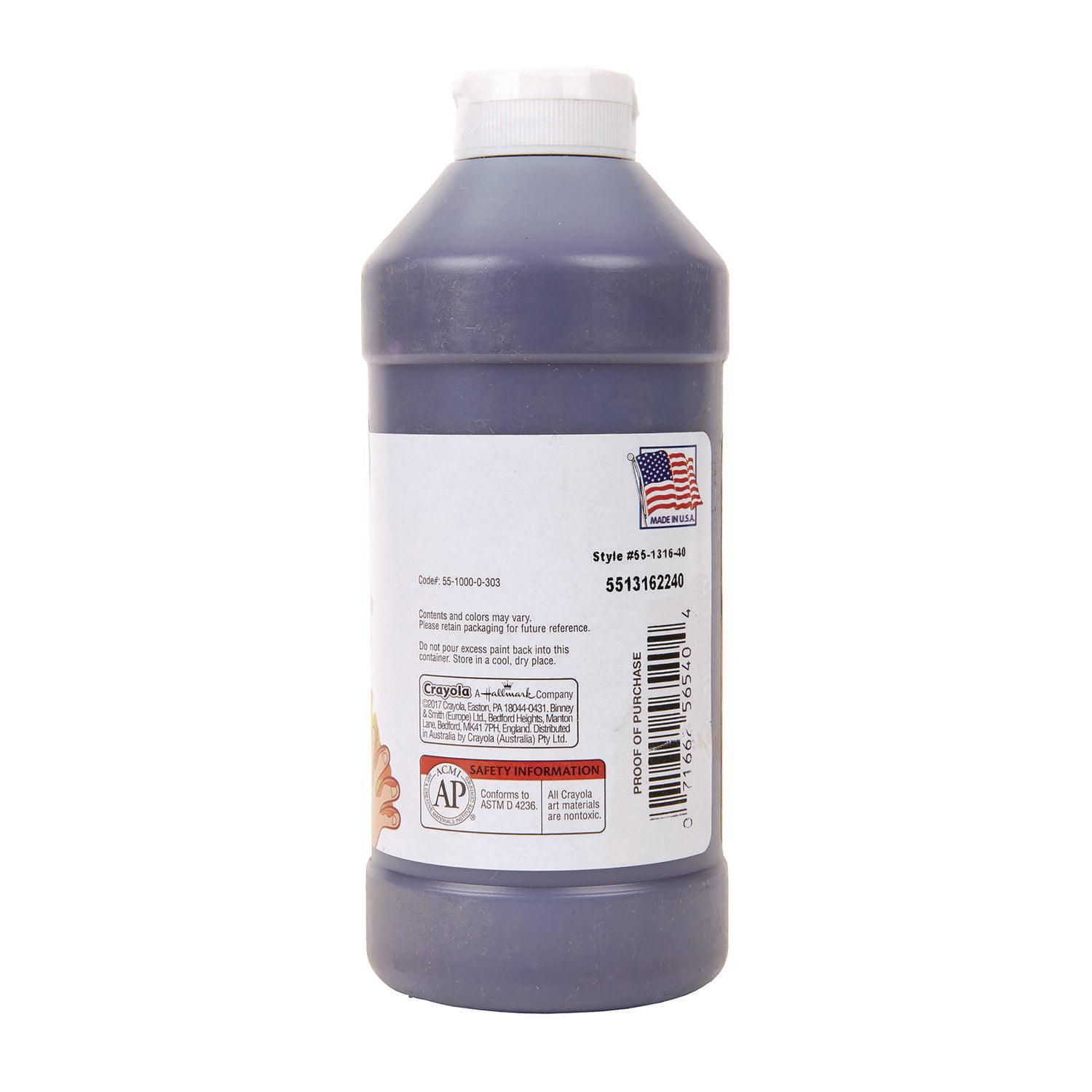 Crayola Washable Fingerpaint, Violet, 16 oz Bottle (551316040)