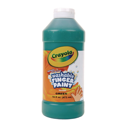 Crayola Washable Fingerpaint, Green, 16 oz Bottle (551316044)